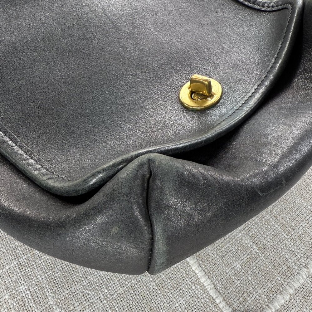 Coach Legacy Companion Style 9076 - Vintage Black Leather Crossbody - Picture 7 of 15